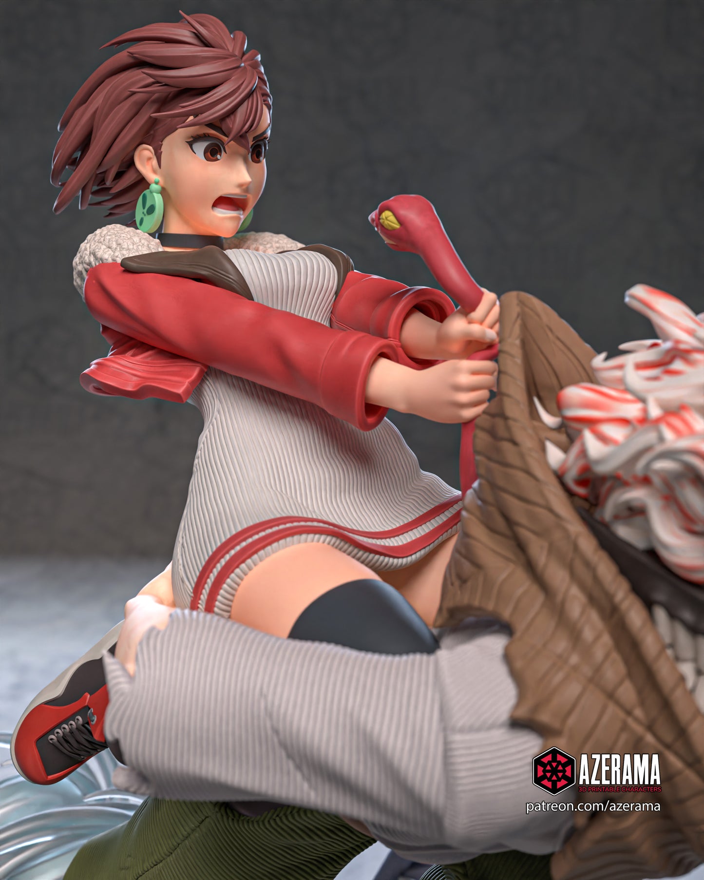 Momo + Okarun | Fan Art | Garage Model | Unpainted