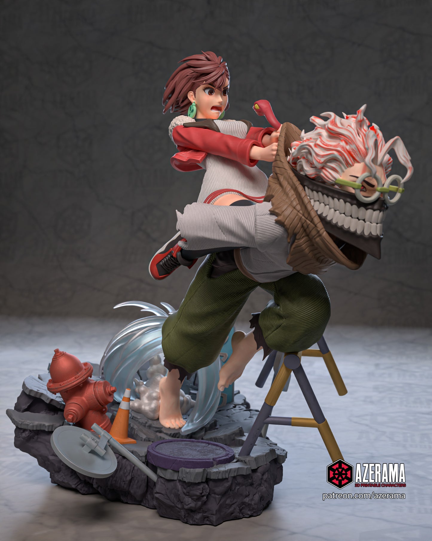 Momo + Okarun | Fan Art | Garage Model | Unpainted