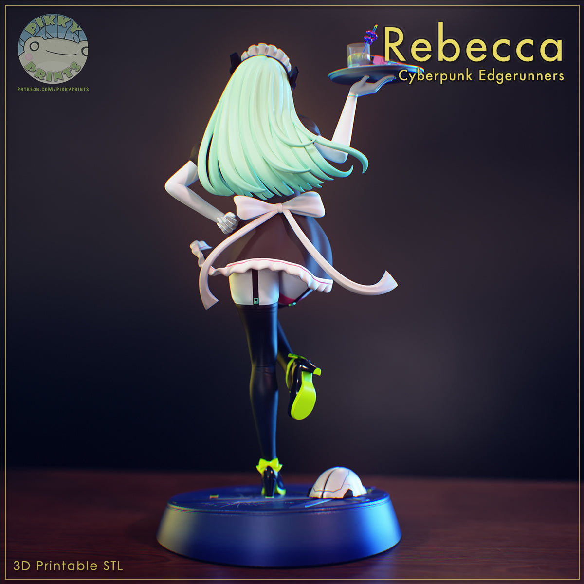 Maid Rebecca EdgeRunner| Pikky Prints Fan Art| Garage Kit | Unpainted