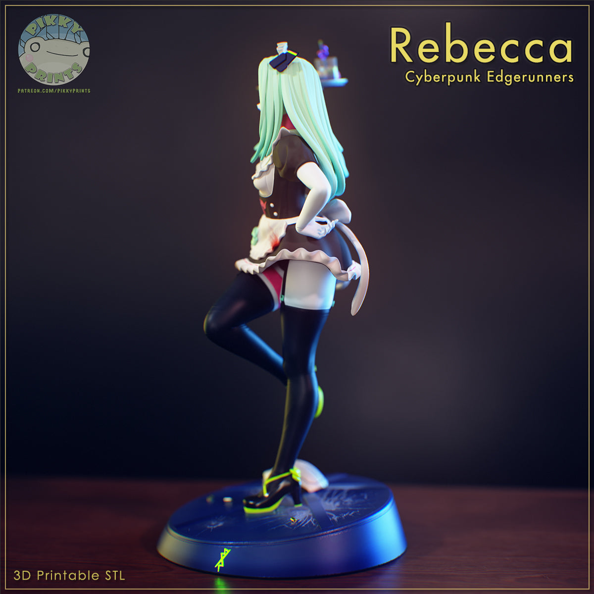 Maid Rebecca EdgeRunner| Pikky Prints Fan Art| Garage Kit | Unpainted