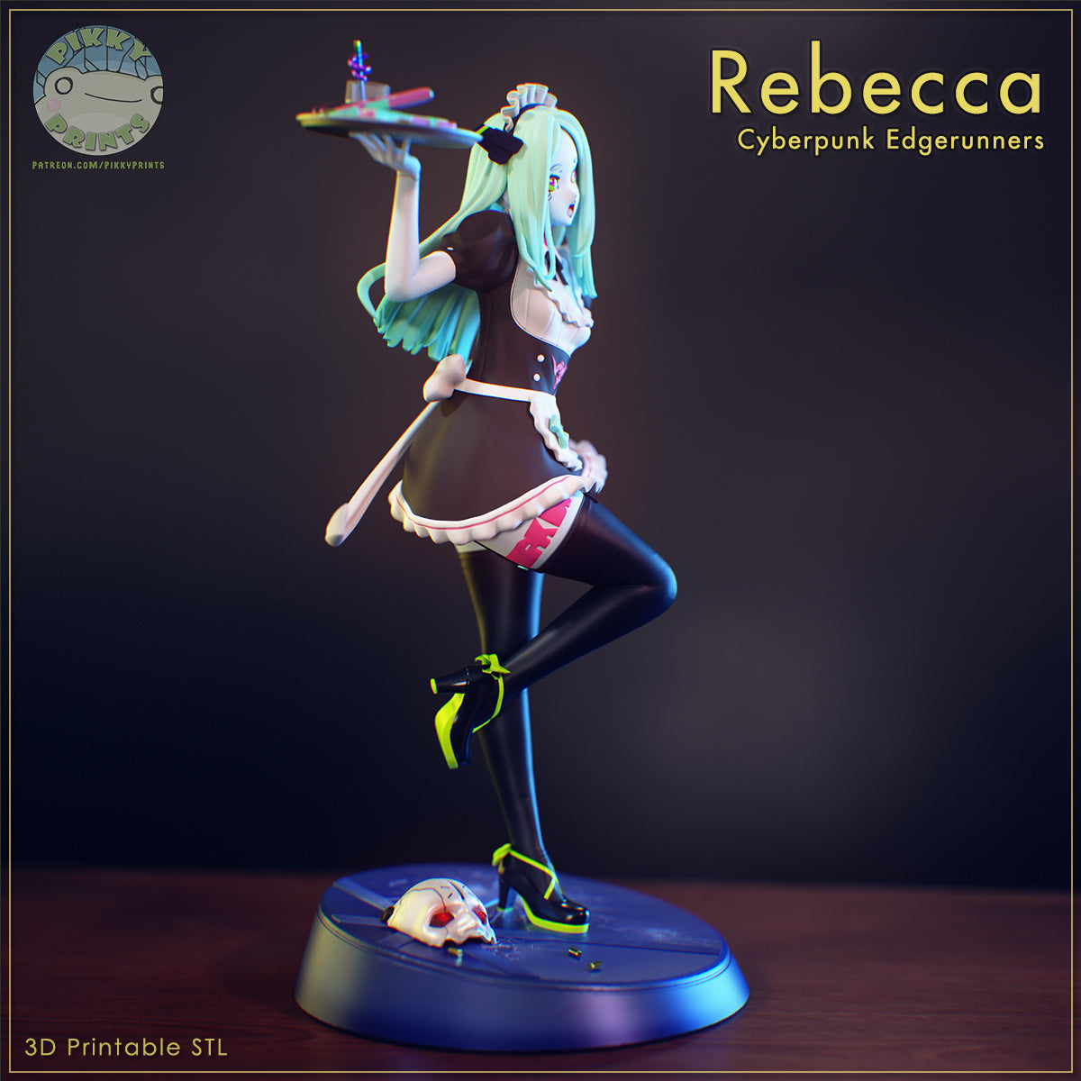 Maid Rebecca EdgeRunner| Pikky Prints Fan Art| Garage Kit | Unpainted