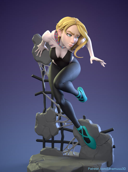 Gwen Stacy| Diamuuu3d Fan Art| Garage Kit | Unpainted