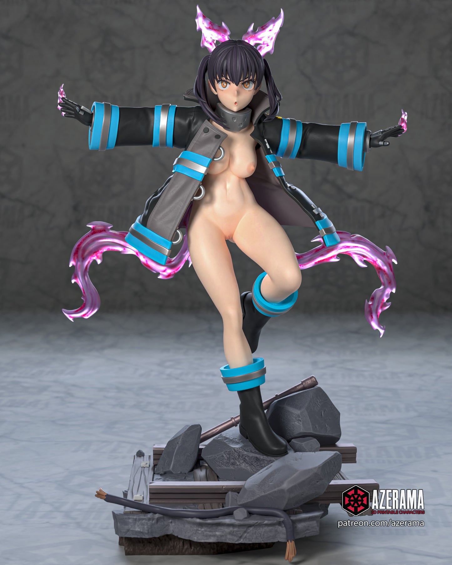 Fire Forc Tamaki NSFW 18+ | Azerama Fan Art | Garage Kit | Unpainted