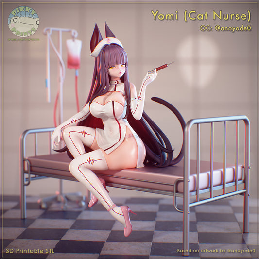 Cat Nurse Yomi | Pikky Prints Fan Art| Garage Kit | Unpainted