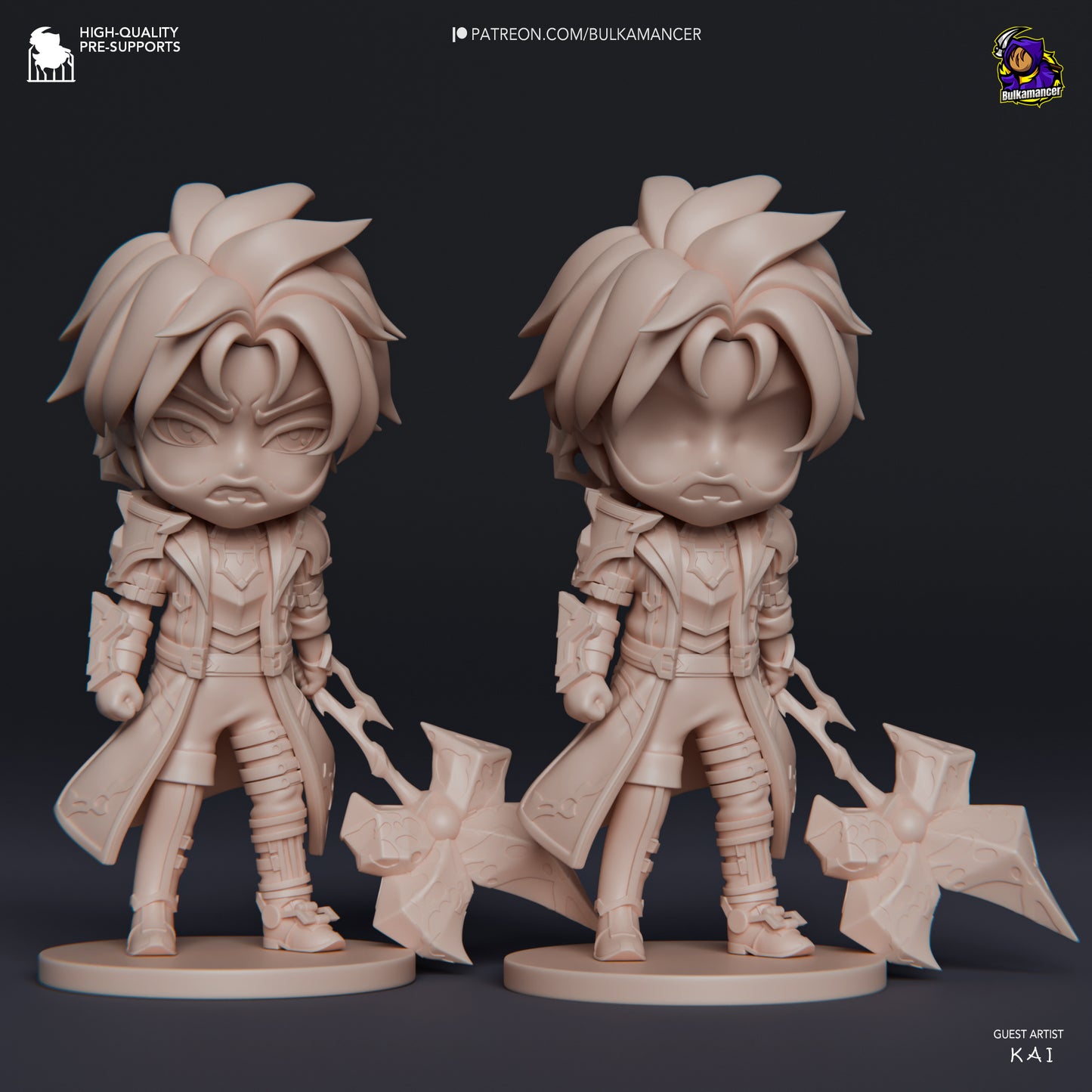 Chibi Jayce Arcane Inspired| Bulkmancer Fan Art| Garage Kit | Unpainted