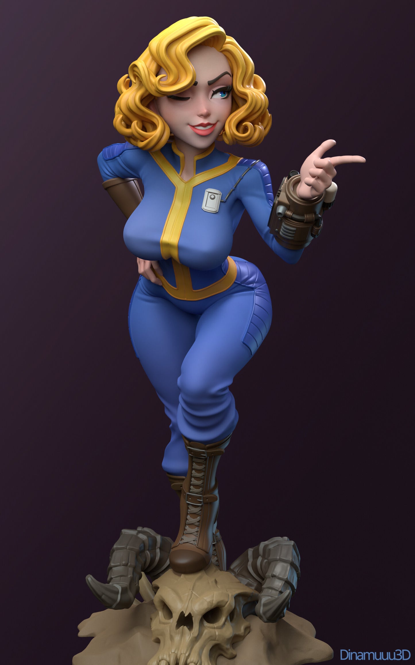 Vault Girl  | Diamuuu3d Fan Art| Garage Kit | Unpainted