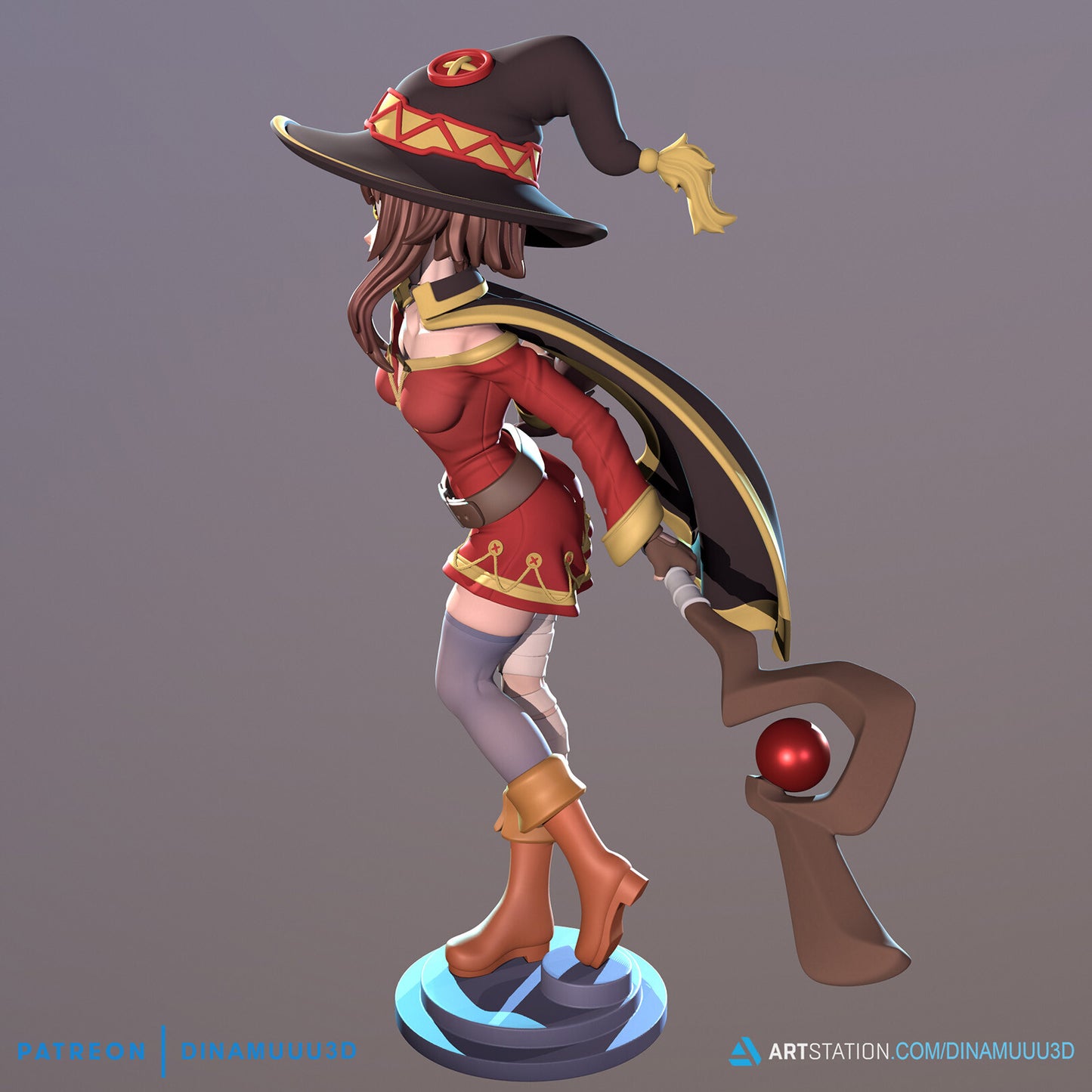 Megumin | Diamuuu3d Fan Art| Garage Kit | Unpainted