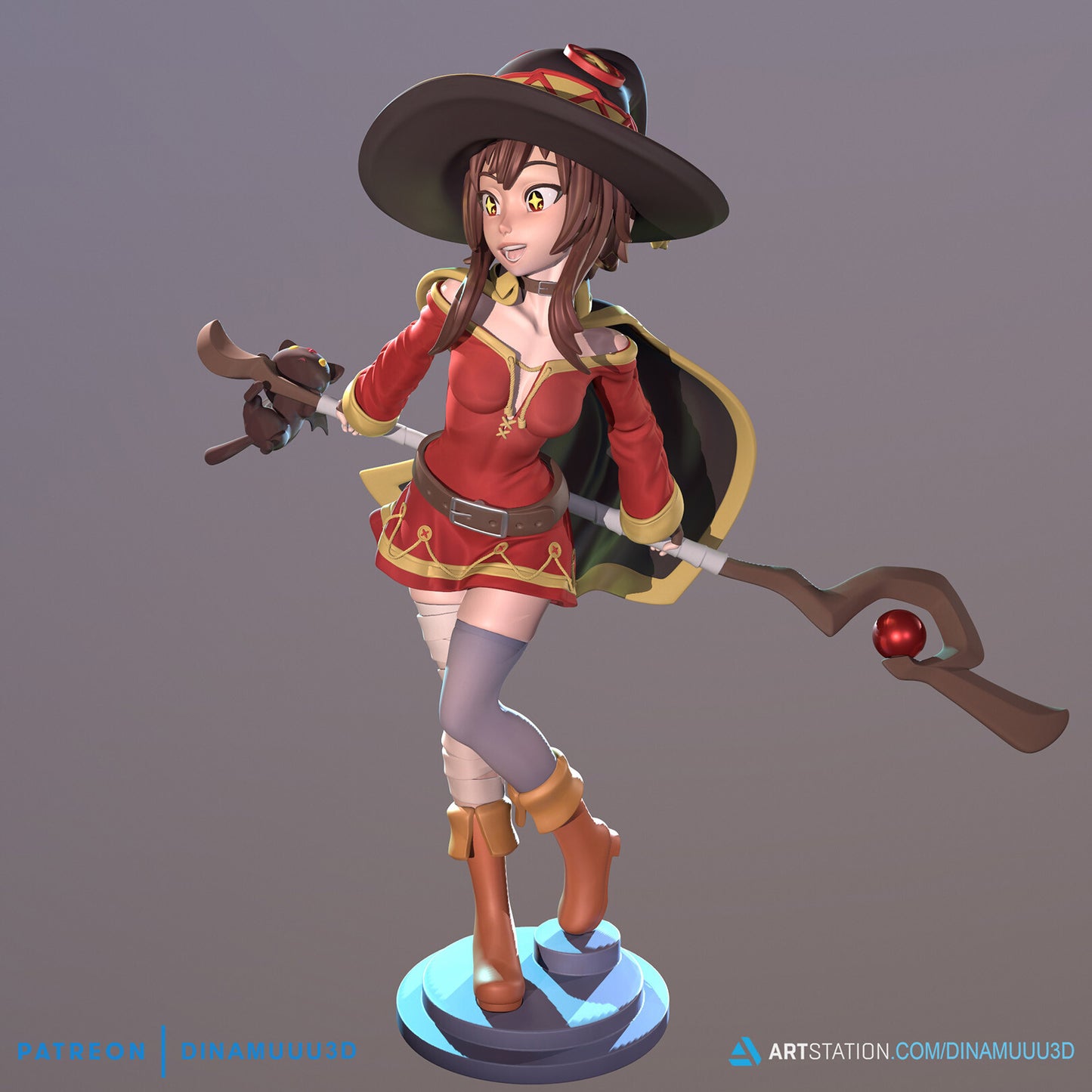 Megumin | Diamuuu3d Fan Art| Garage Kit | Unpainted