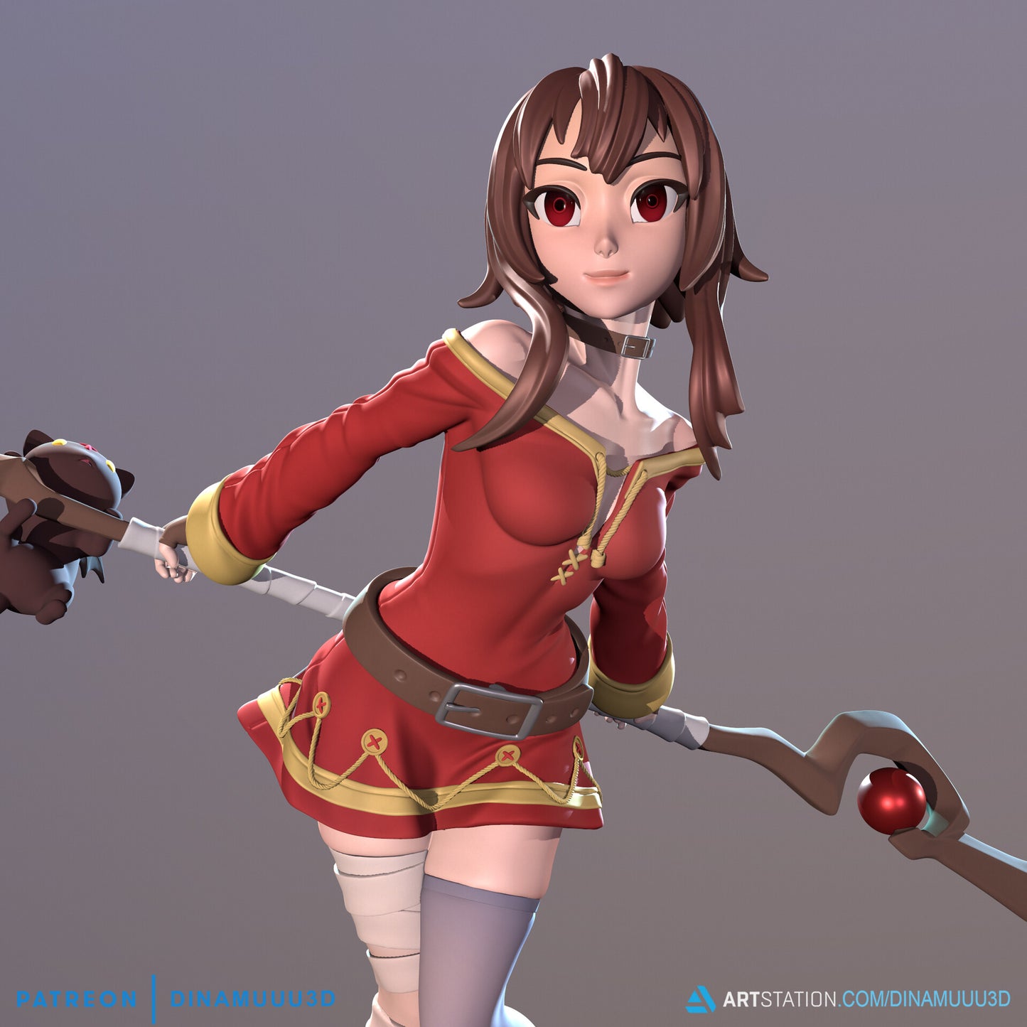 Megumin | Diamuuu3d Fan Art| Garage Kit | Unpainted