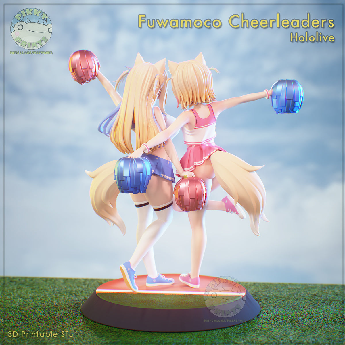 Fuwamoco CheerLeaders| Pikky Prints Fan Art| Garage Kit | Unpainted