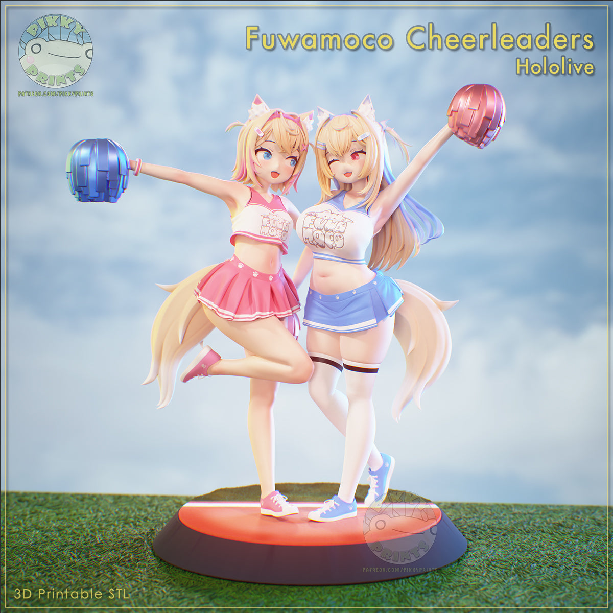 Fuwamoco CheerLeaders| Pikky Prints Fan Art| Garage Kit | Unpainted