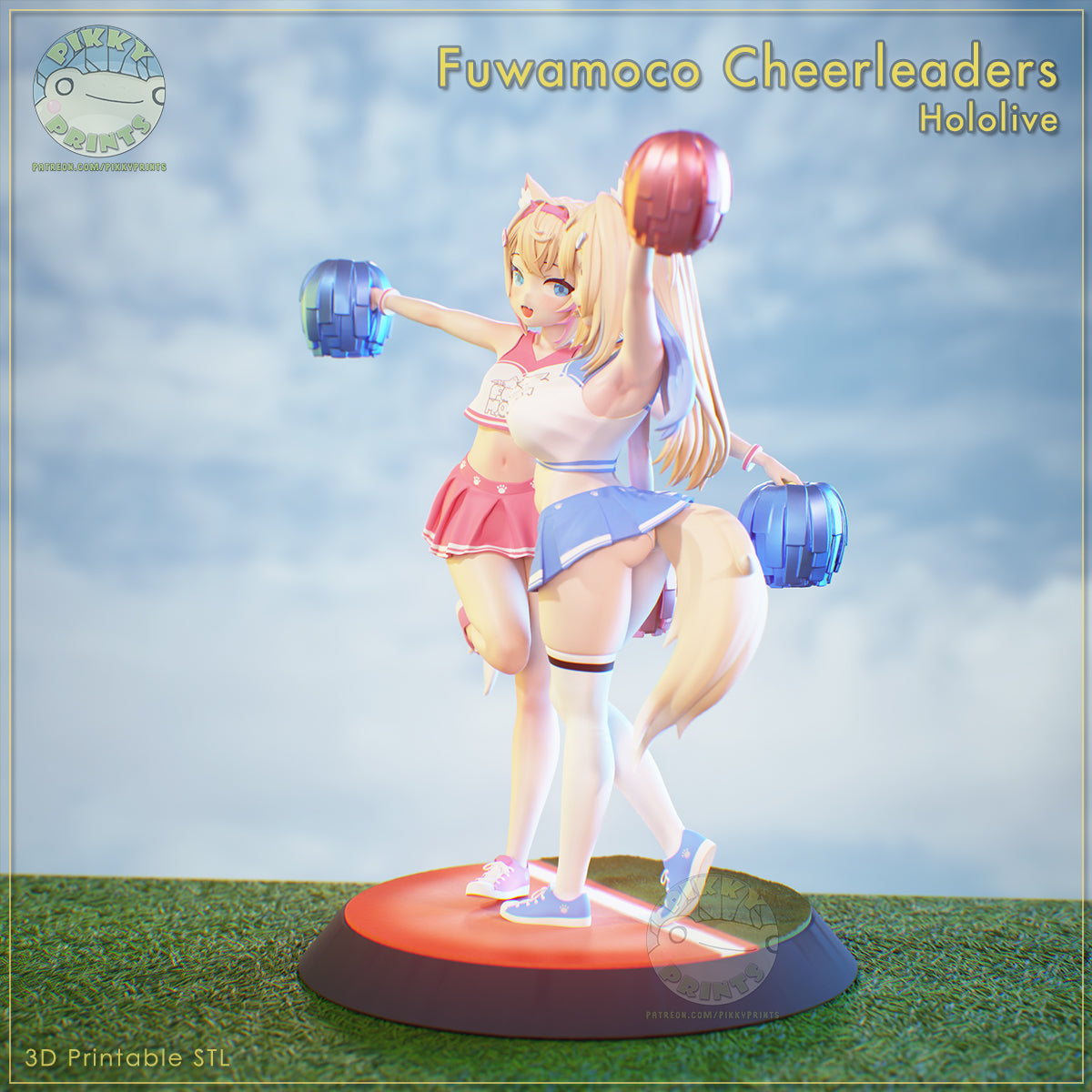 Fuwamoco CheerLeaders| Pikky Prints Fan Art| Garage Kit | Unpainted