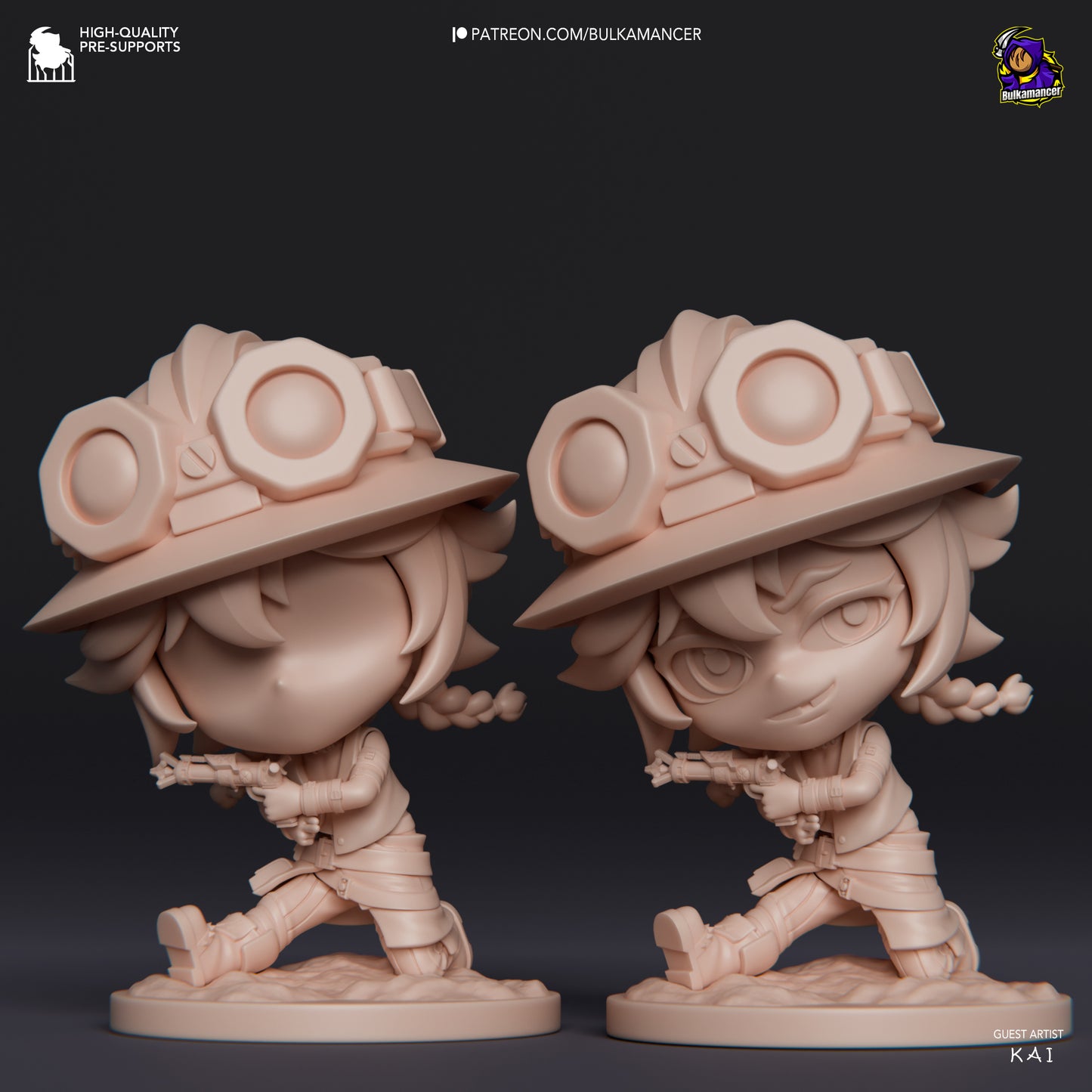 Chibi Isha Arcane Inspired| Bulkmancer Fan Art| Garage Kit | Unpainted