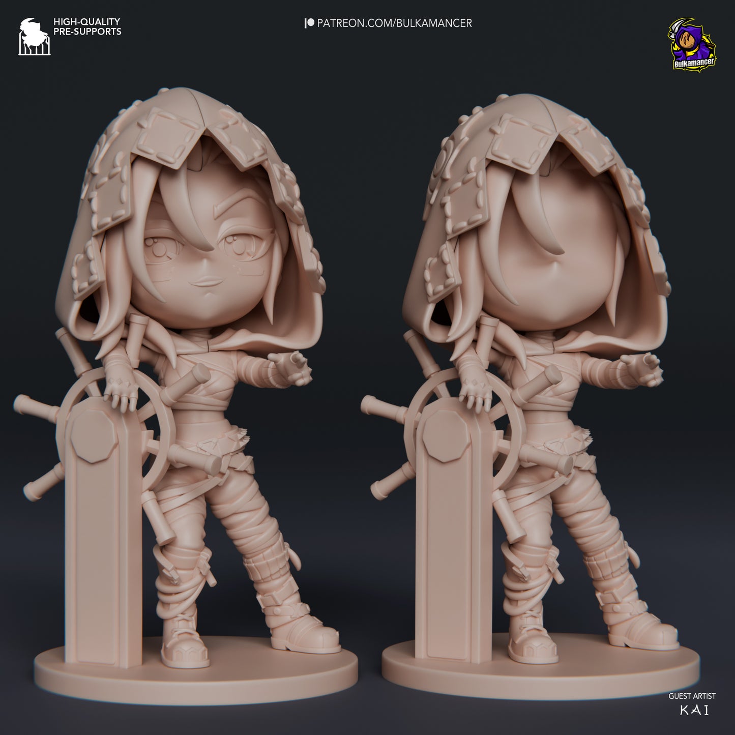 Chibi Jinx Arcane Inspired| Bulkmancer Fan Art| Garage Kit | Unpainted