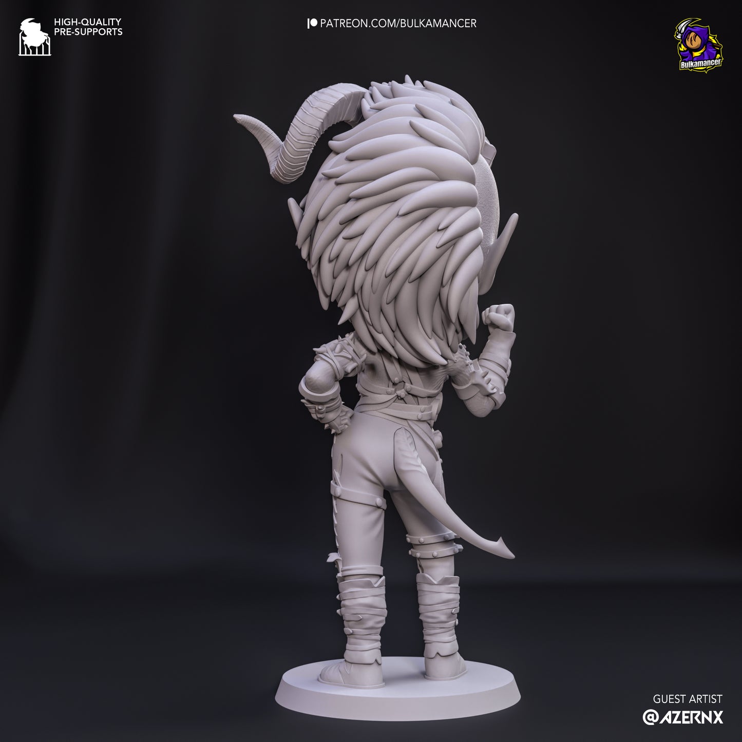 Chibi Karlach BG3| Bulkmancer Fan Art| Garage Kit | Unpainted