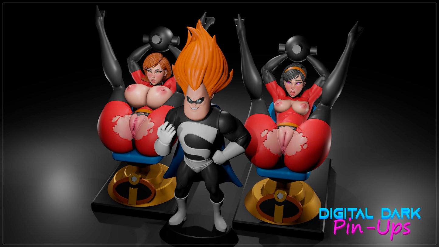 Elastigirl/Invisable Girl Trapped NSFW | Fan Art | Garage Model | Unpainted