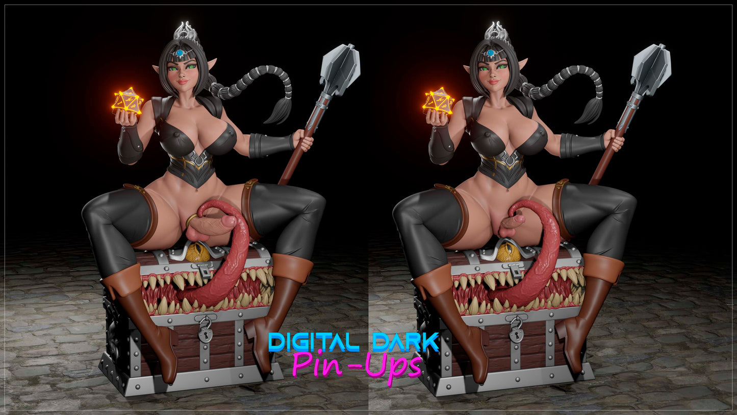 Futa Shadow Hart |  Digital Dark Pin Ups Fan Art |Garage Kit | Unpainted