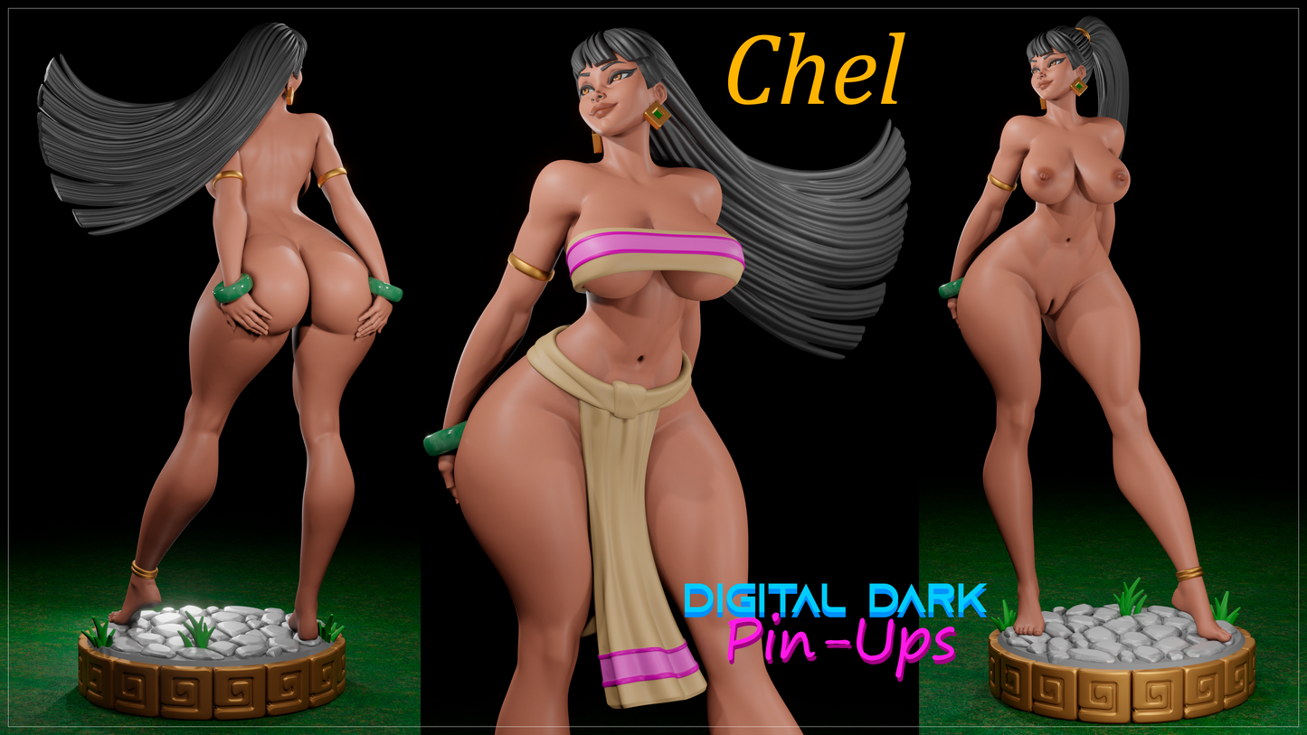 Chel |  Digital Dark Pin Ups Fan Art | Garage Kit | Unpainted