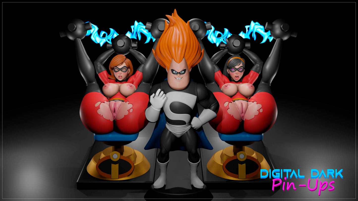 Elastigirl/Invisable Girl Trapped NSFW | Fan Art | Garage Model | Unpainted