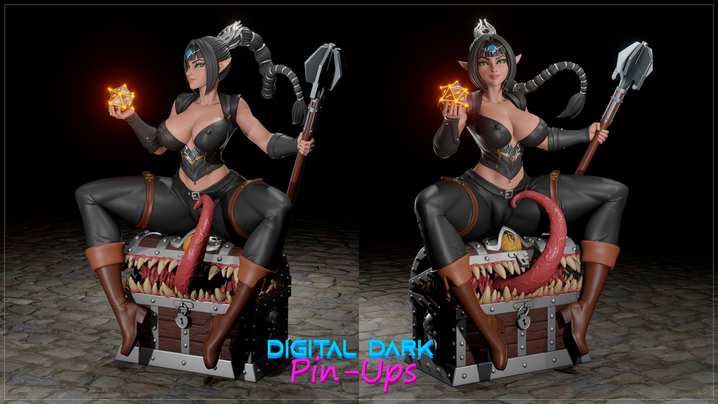 Shadow Heart | Digital Dark Pin Ups Fan Art | Garage Kit | Unpainted