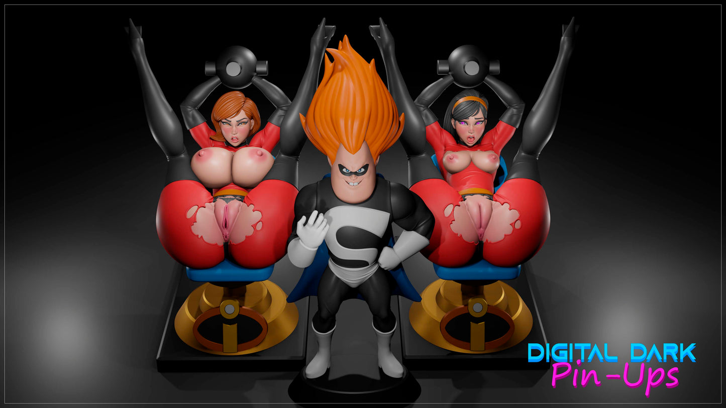 Elastigirl/Invisable Girl Trapped NSFW | Fan Art | Garage Model | Unpainted